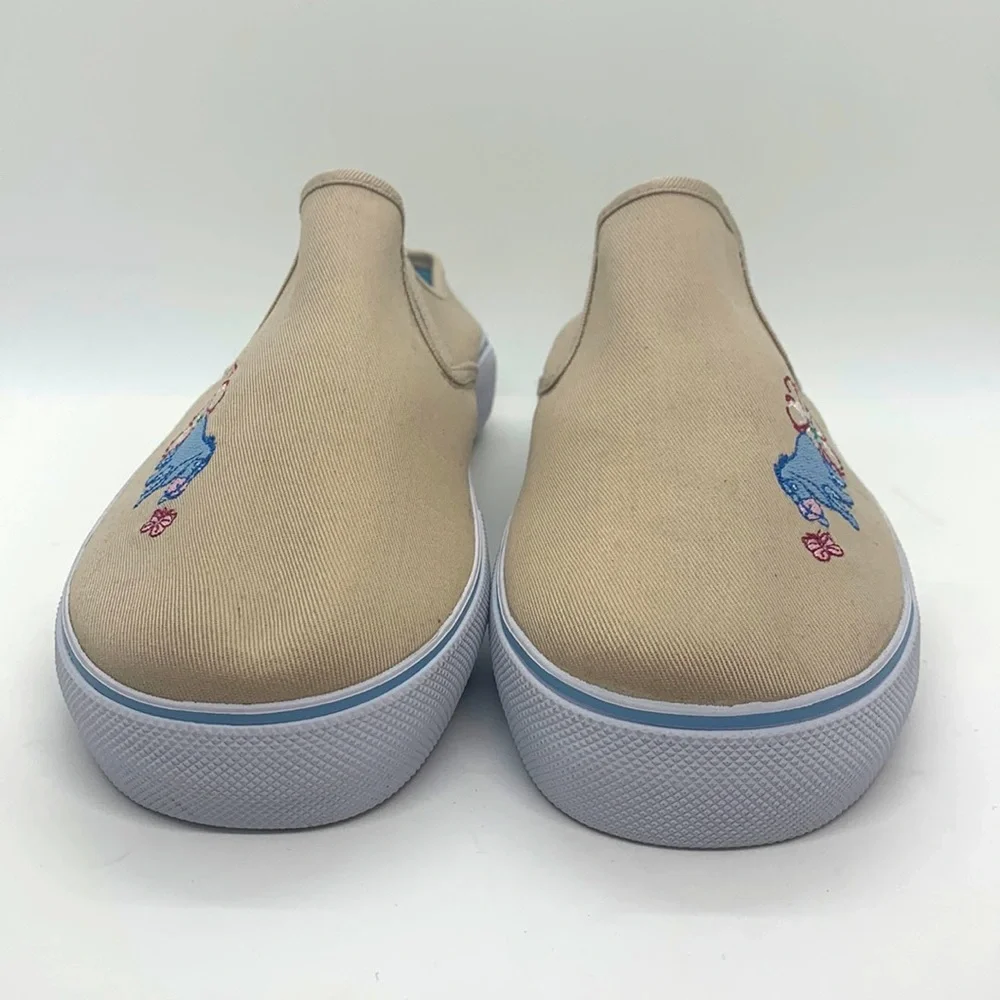 DISNEY NWOT Eeyore Slip-on Sneaker 7 Shoe *Flawed Embroidered Canvas Casual